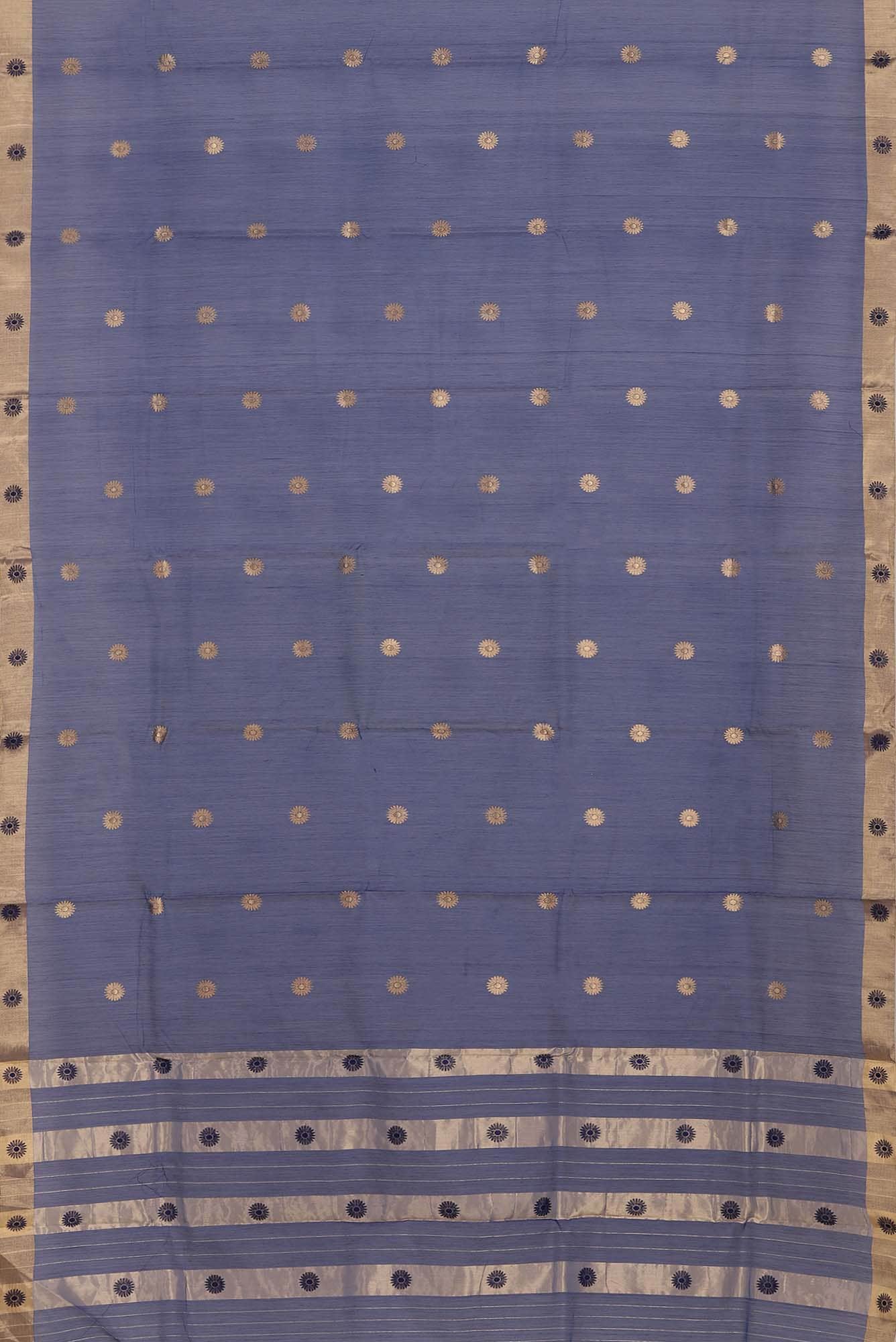 Blue Chanderi Silk Cotton Saree