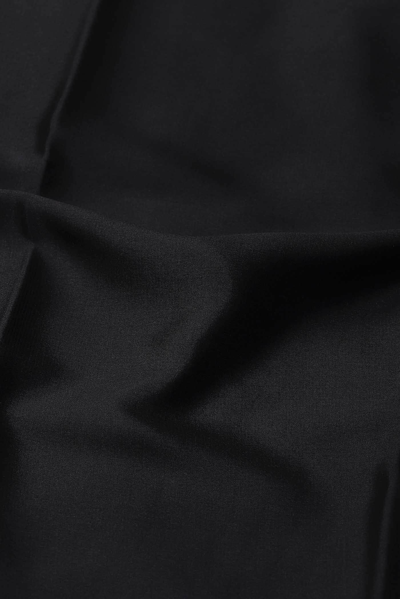 Black Mysore Crepe Saree