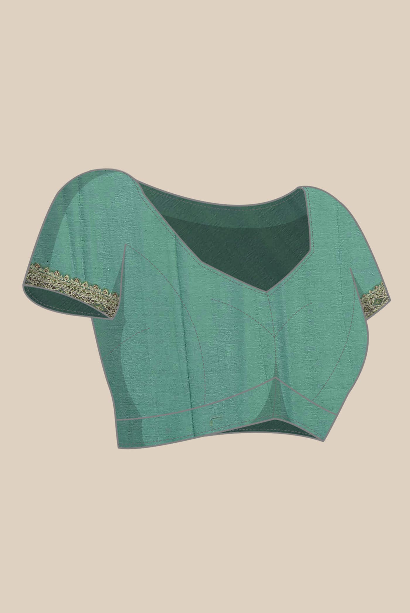 Green Banarasi Georgette Saree