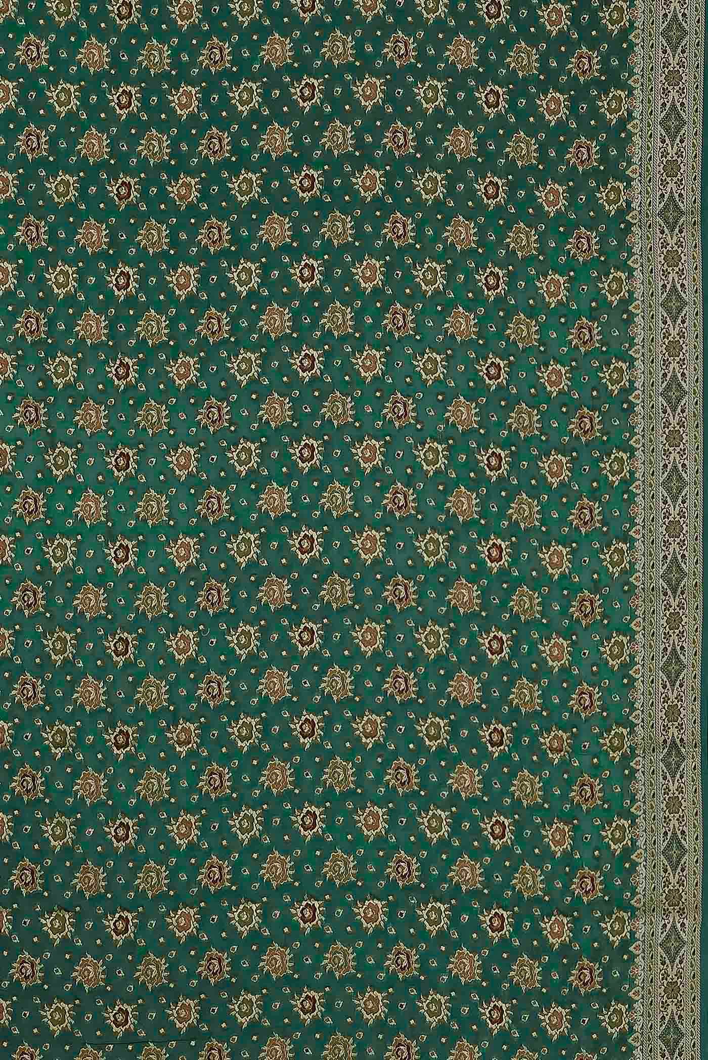 Green Banarasi Georgette Saree