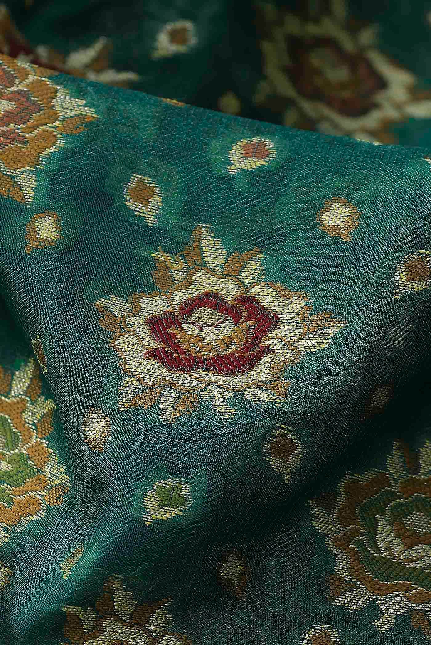 Green Banarasi Georgette Saree