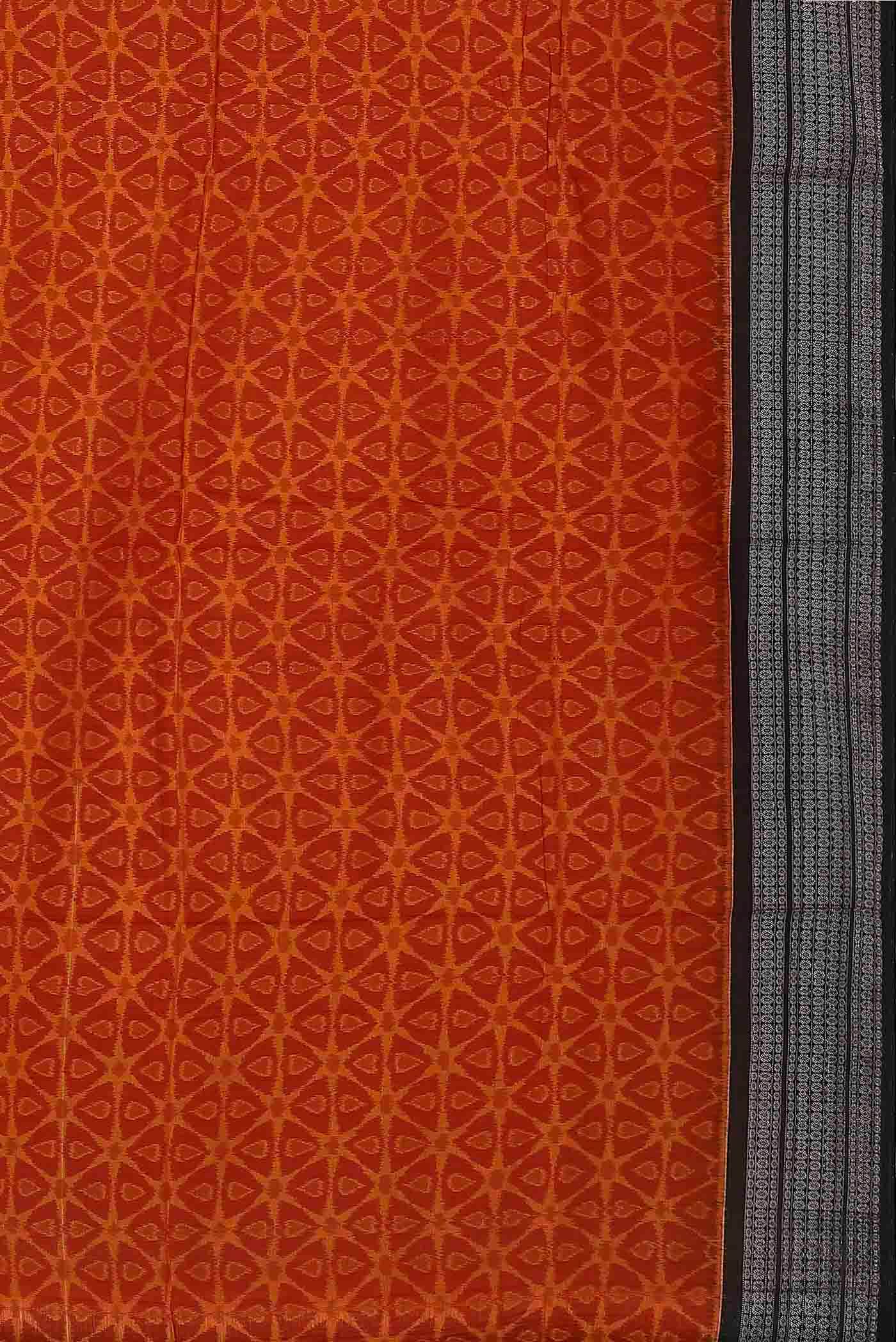 Orange Orissa Cotton Saree