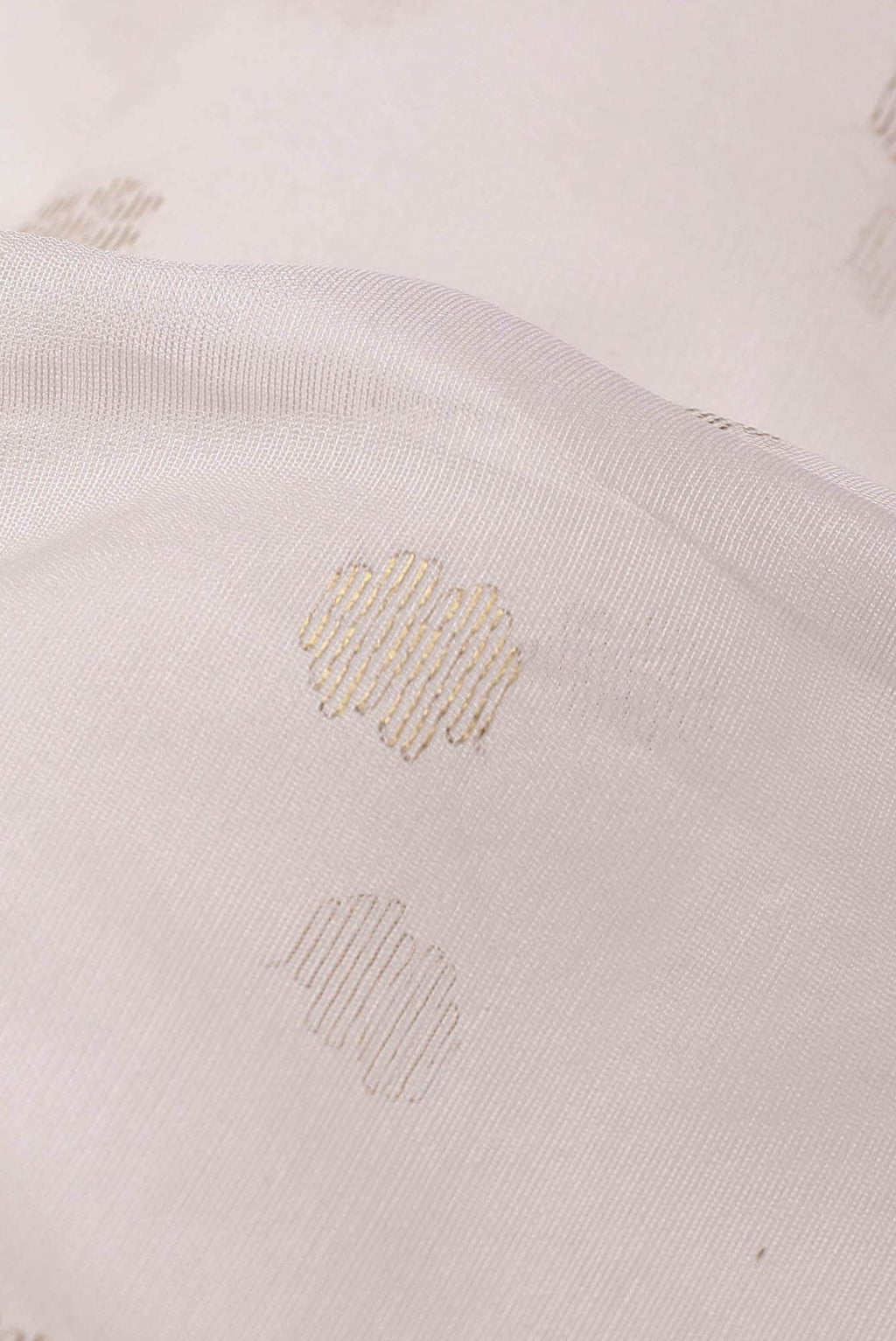 White Chanderi Silk Cotton Saree