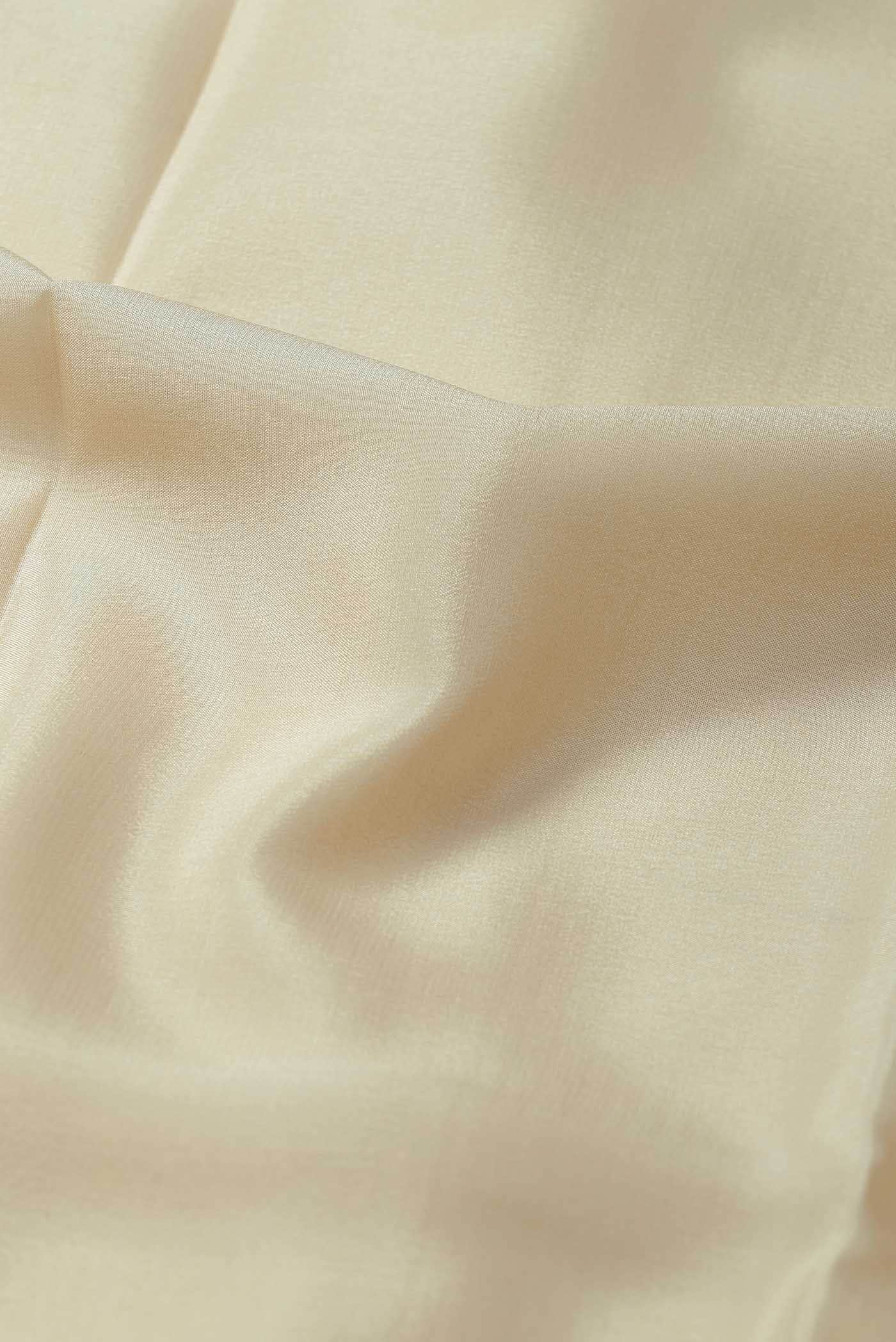 Cream Mysore Crepe Saree