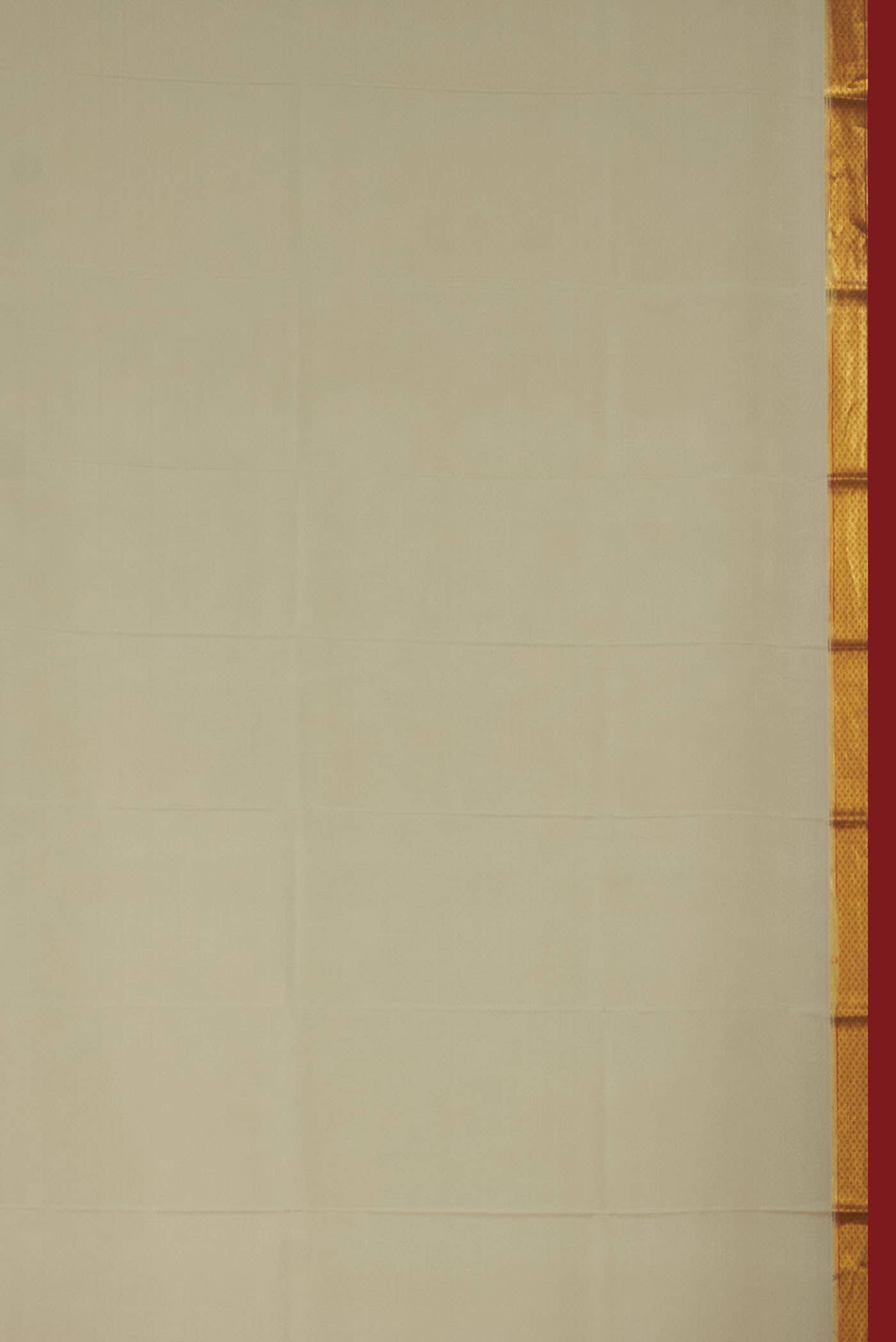Cream Mysore Crepe Saree