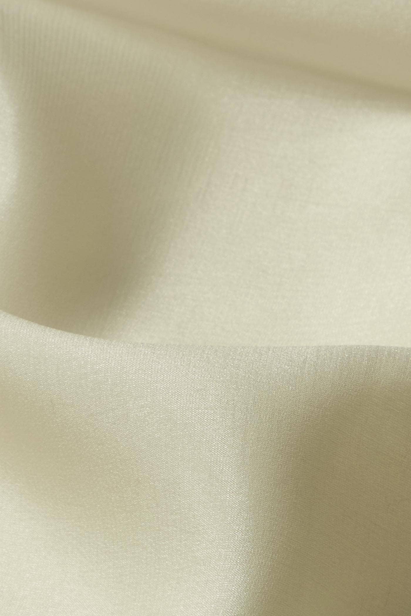 Cream Mysore Crepe Saree