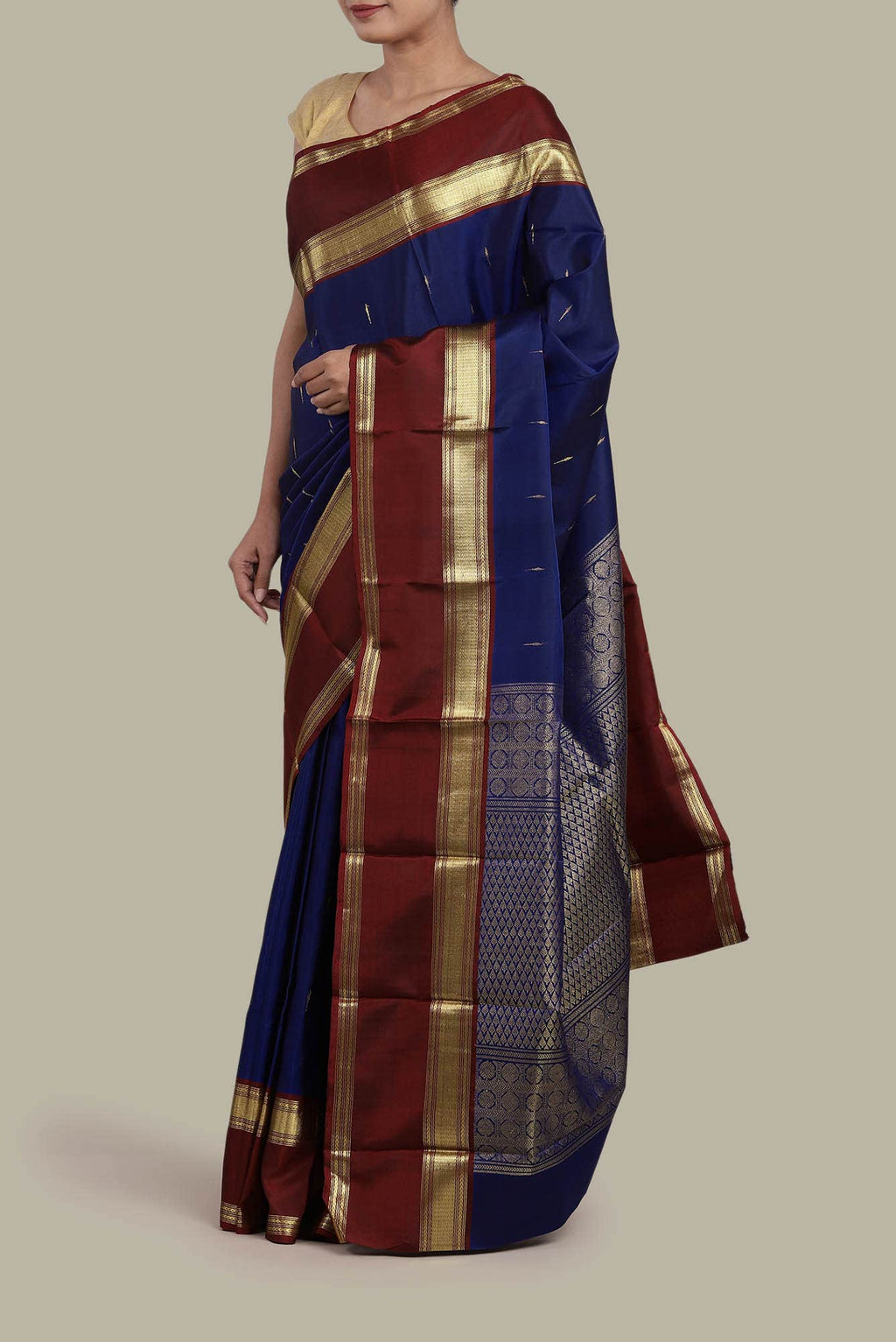 Blue Kanchipuram Silk Saree
