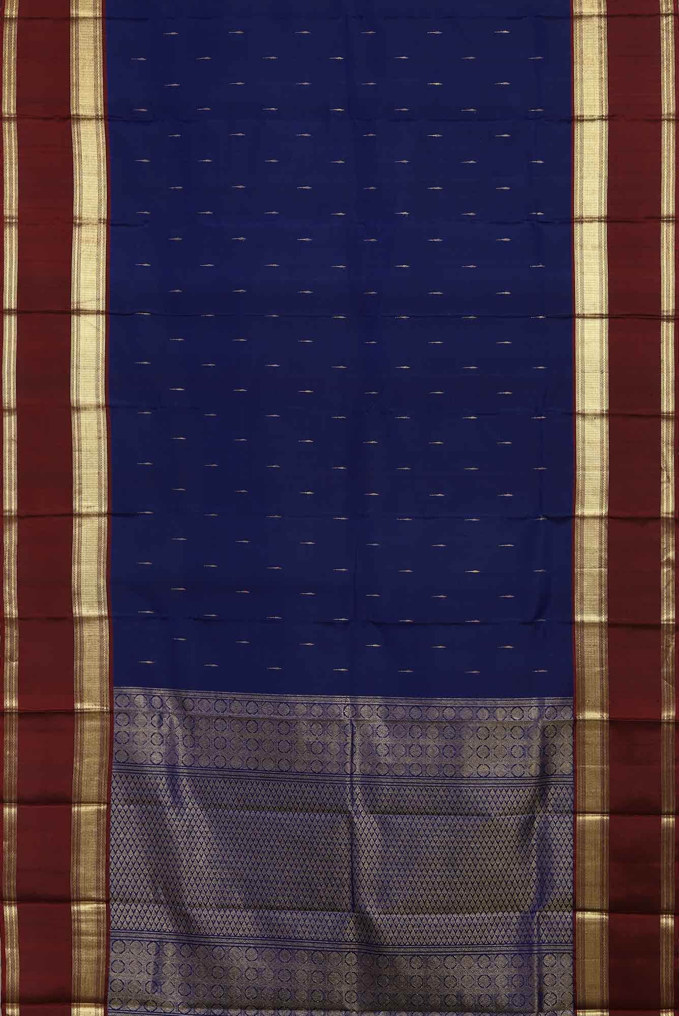Blue Kanchipuram Silk Saree