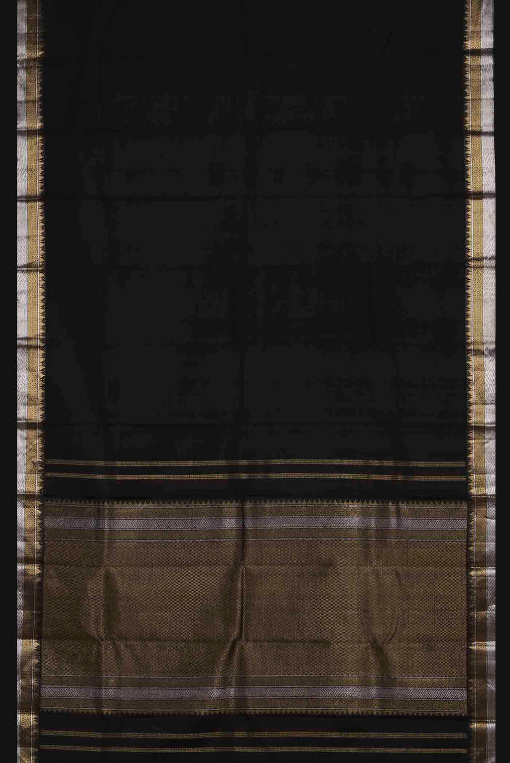 Black Kanchipuram Silk Saree