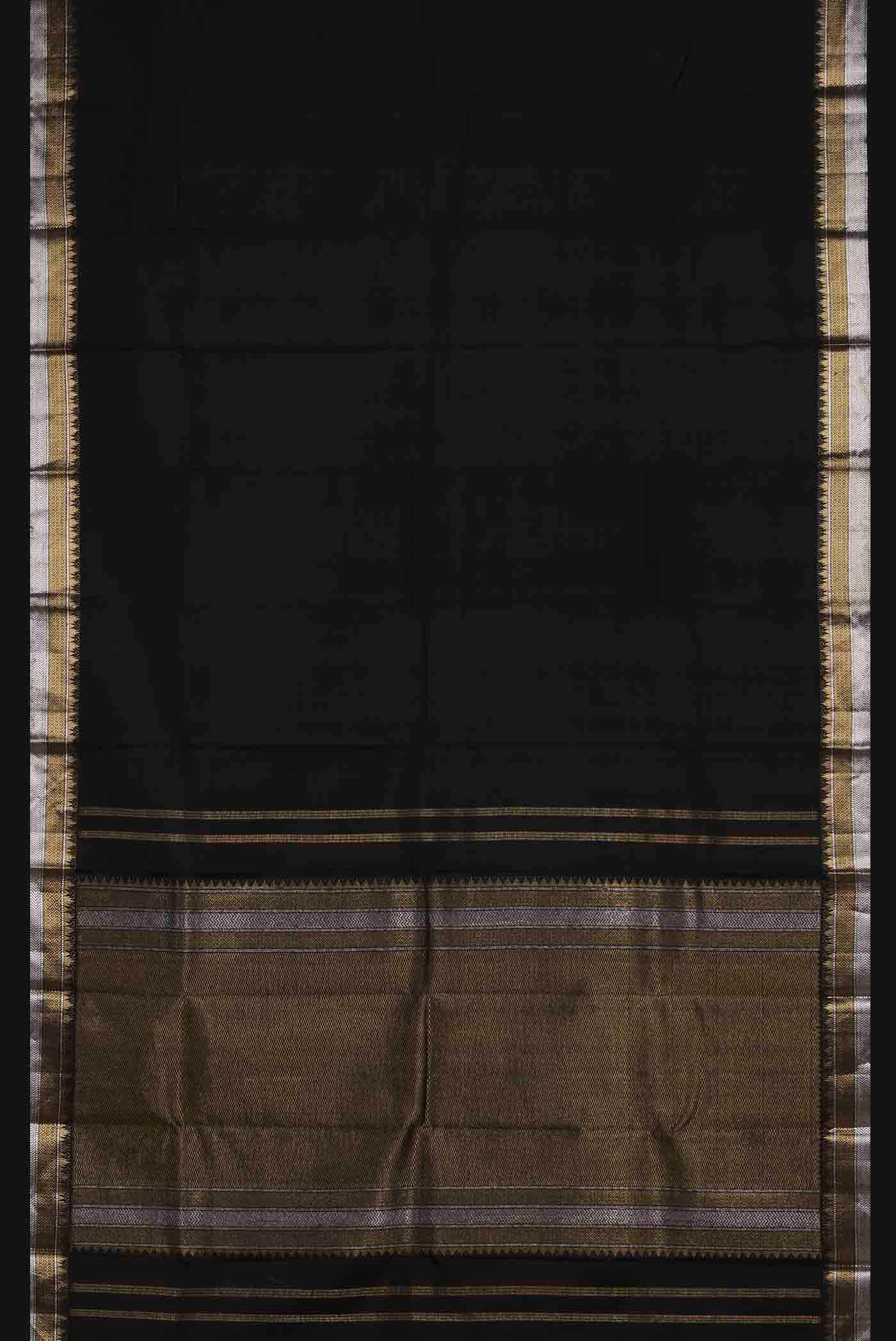 Black Kanchipuram Silk Saree