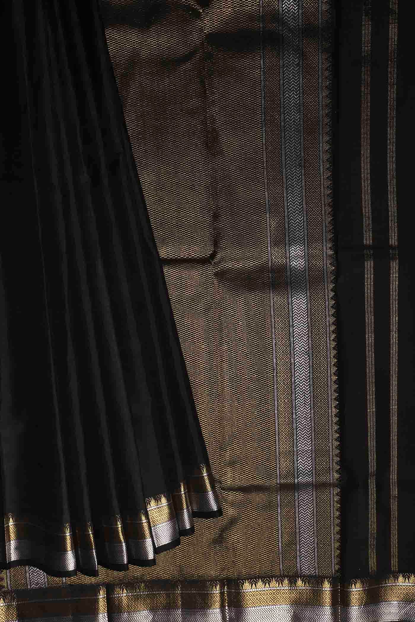 Black Kanchipuram Silk Saree