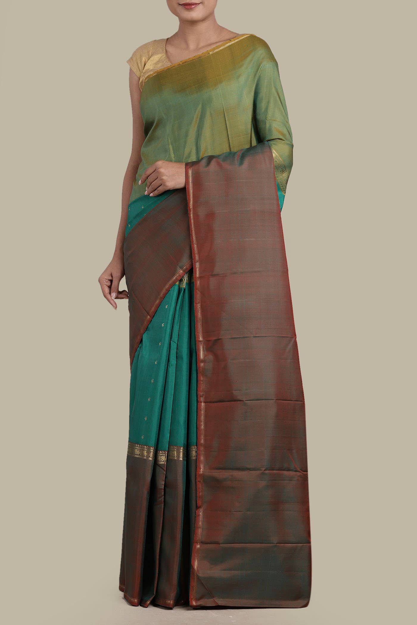 Green Kanchipuram Silk Saree