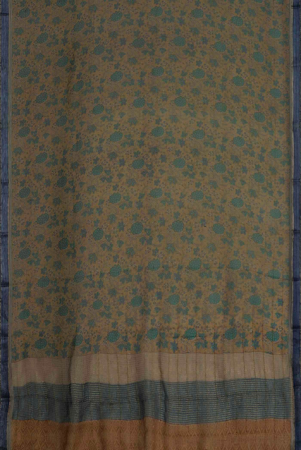 Dark Beige Mysore Chiffon Saree