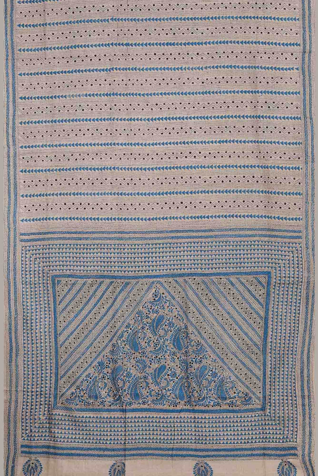 Beige Kanchipuram Silk Saree