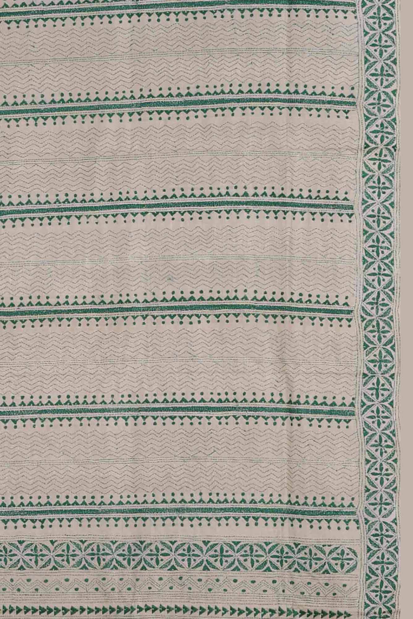 Beige Bhagalpuri Tussar Silk Saree