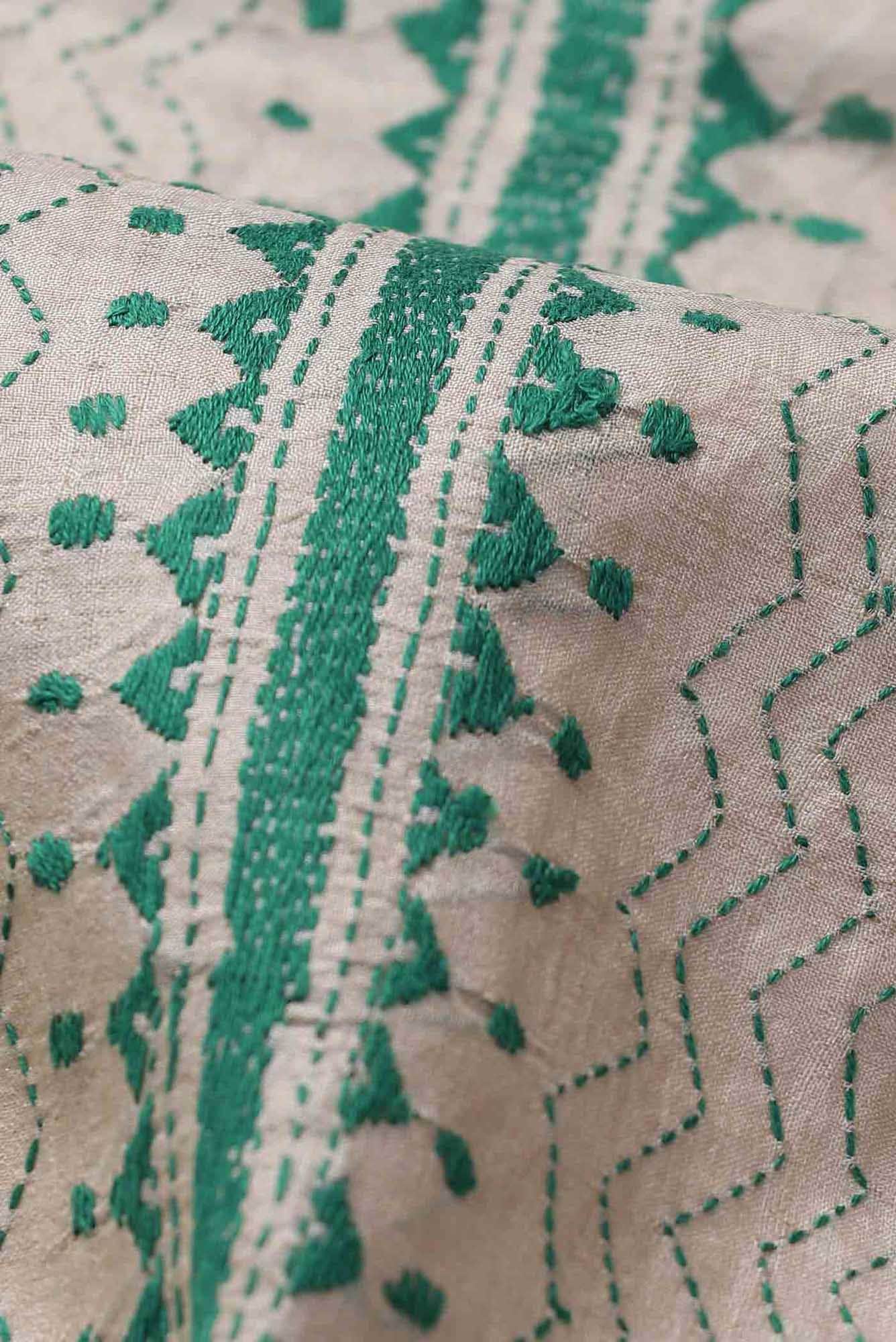 Beige Bhagalpuri Tussar Silk Saree