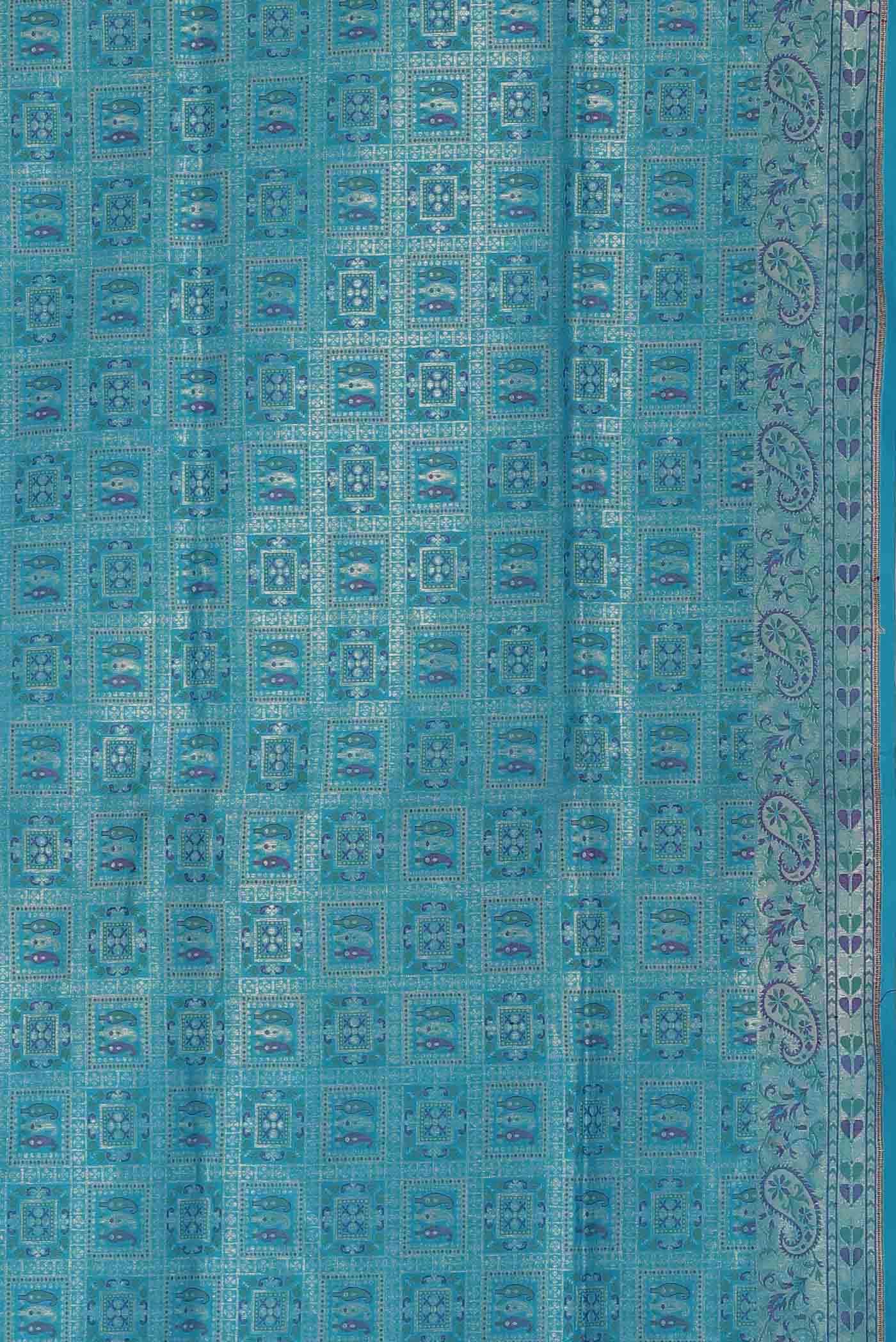 Blue Banarasi Silk Saree