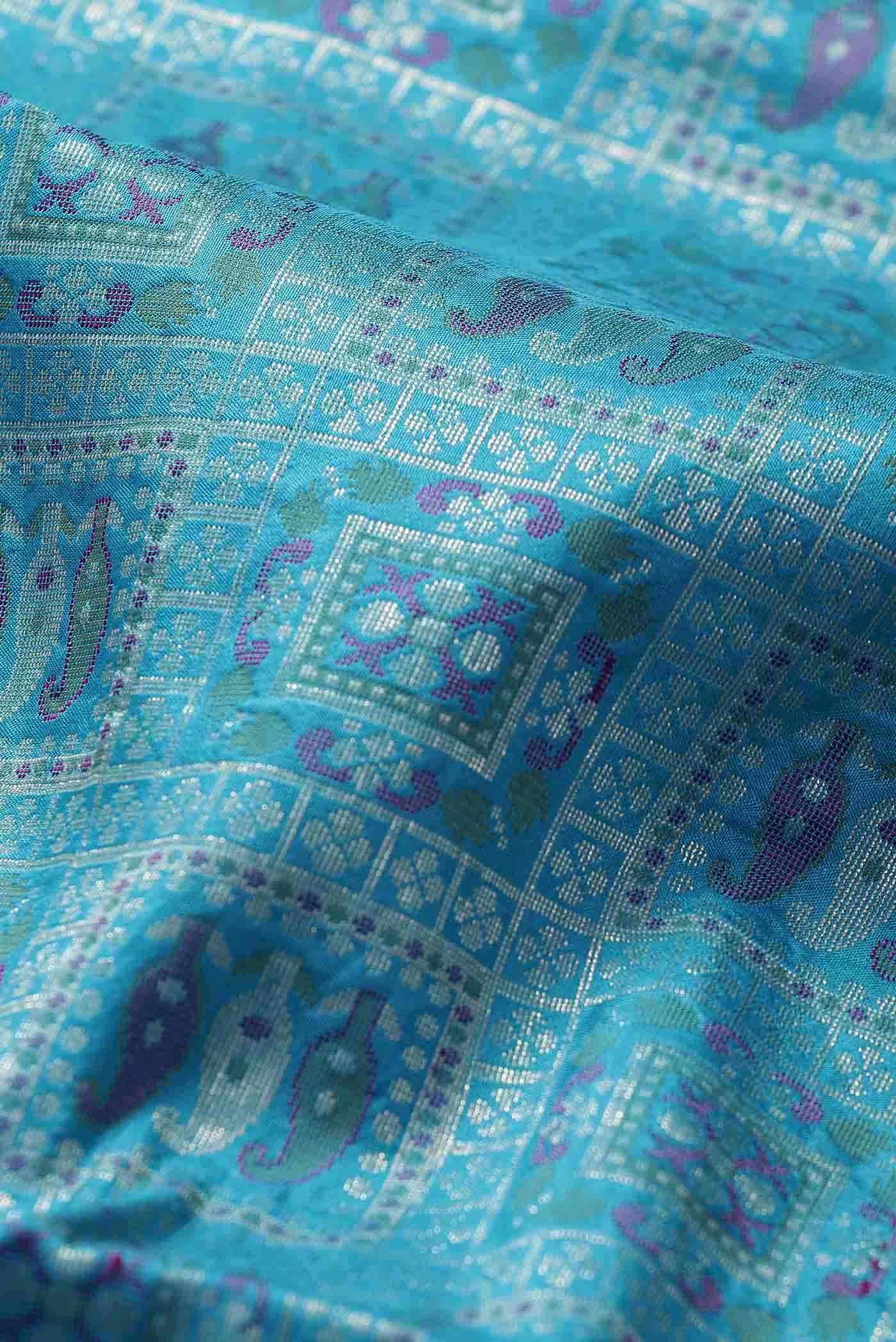 Blue Banarasi Silk Saree
