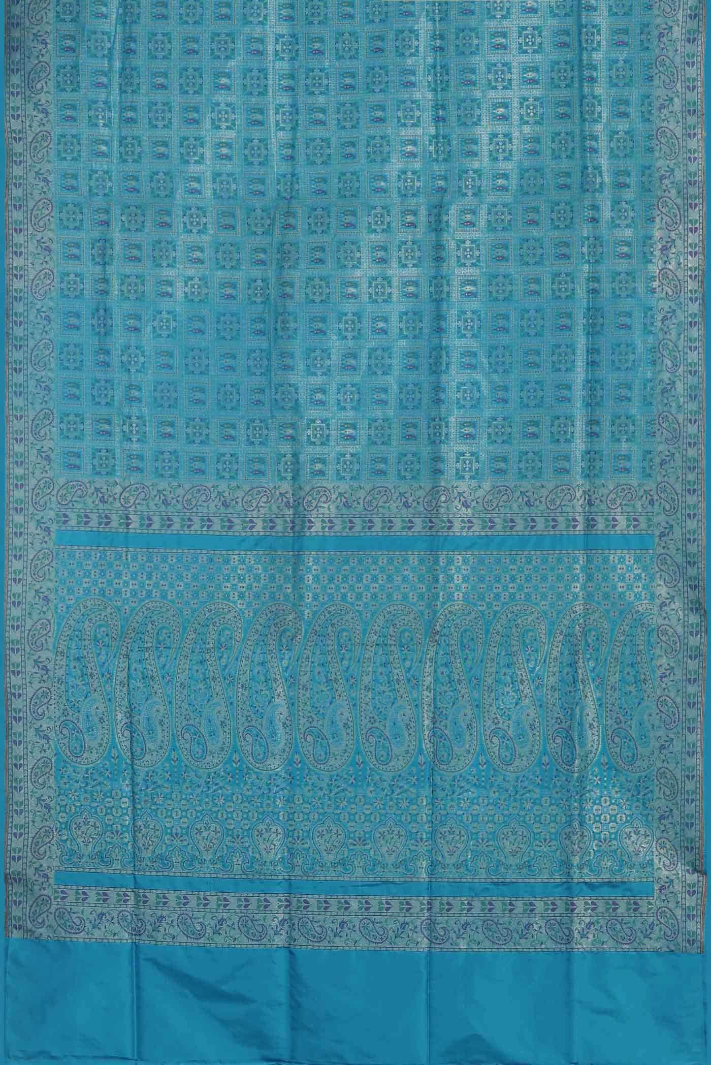 Blue Banarasi Silk Saree