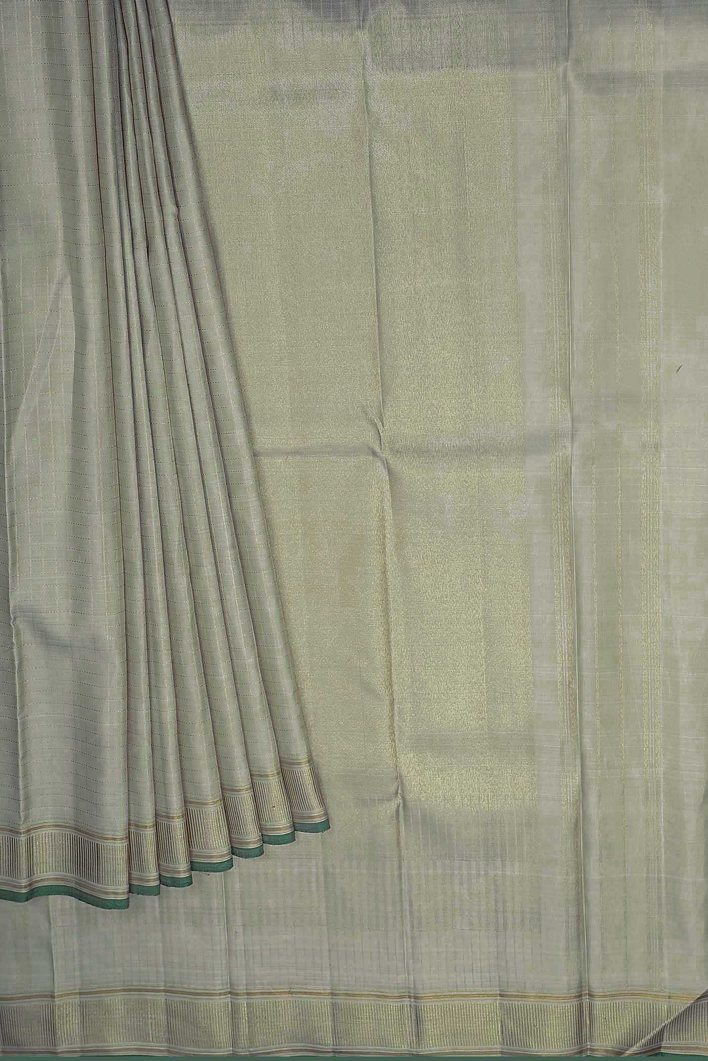 Pure Silk Pure Zari Beige Kanchipuram Saree