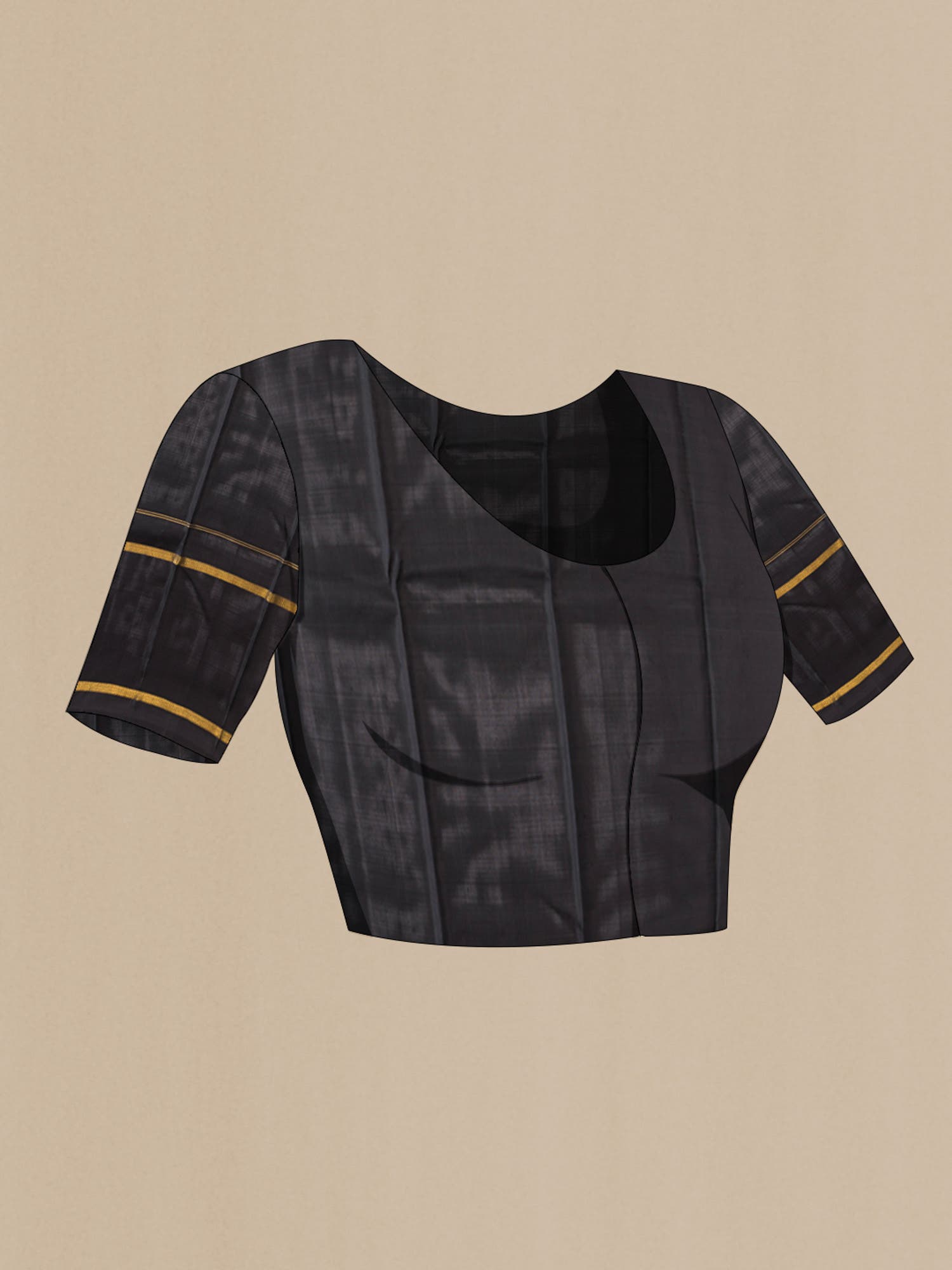 Pure Silk Pure Zari Black Kanchipuram Saree