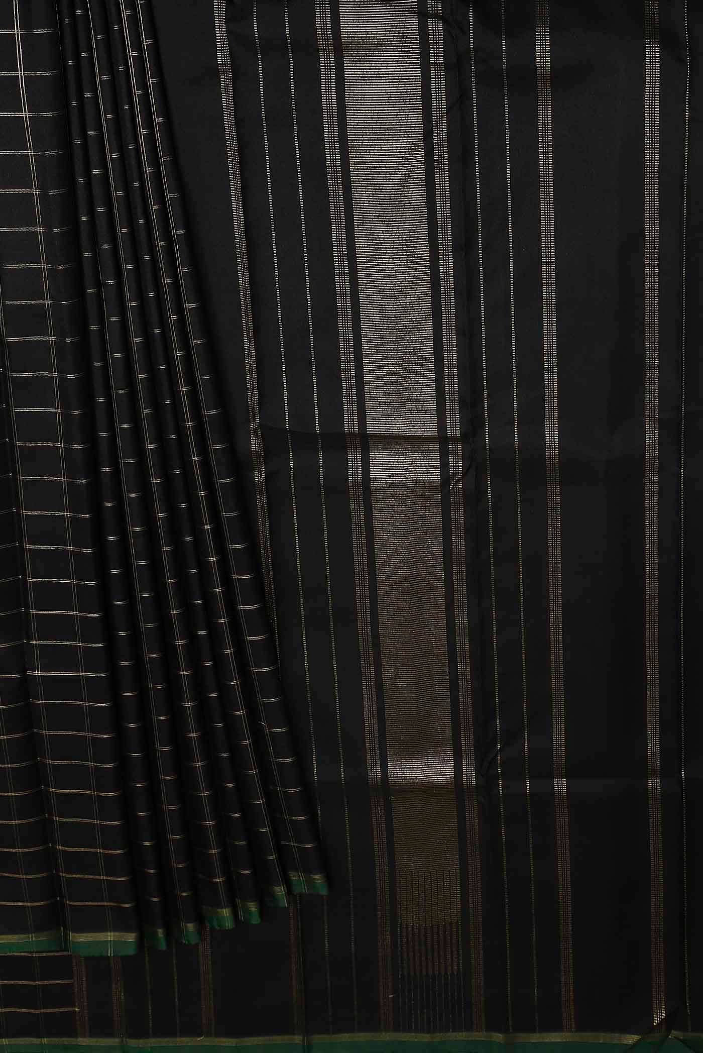 Black Kanchipuram Silk Saree