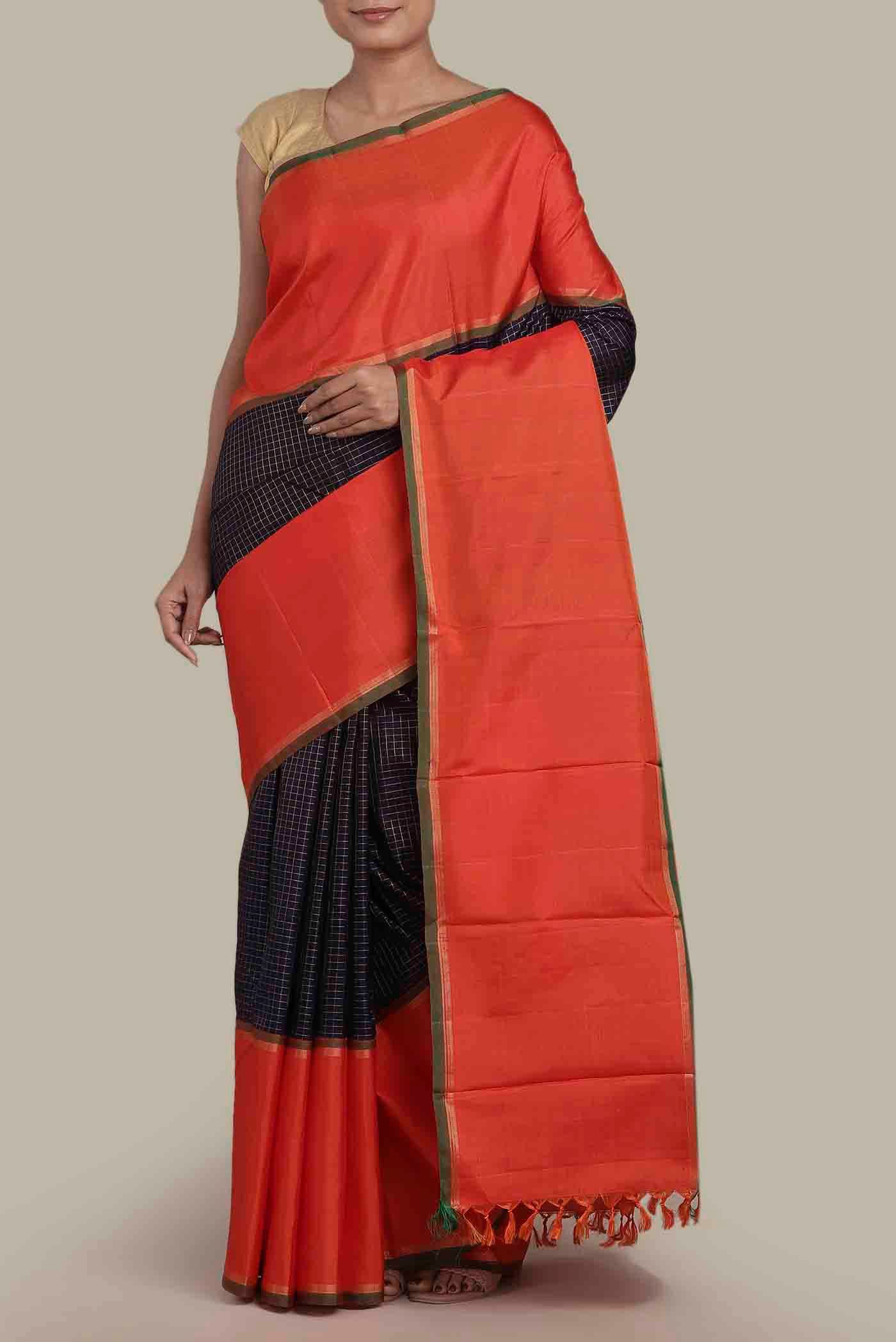 Blue Kanchipuram Silk Saree