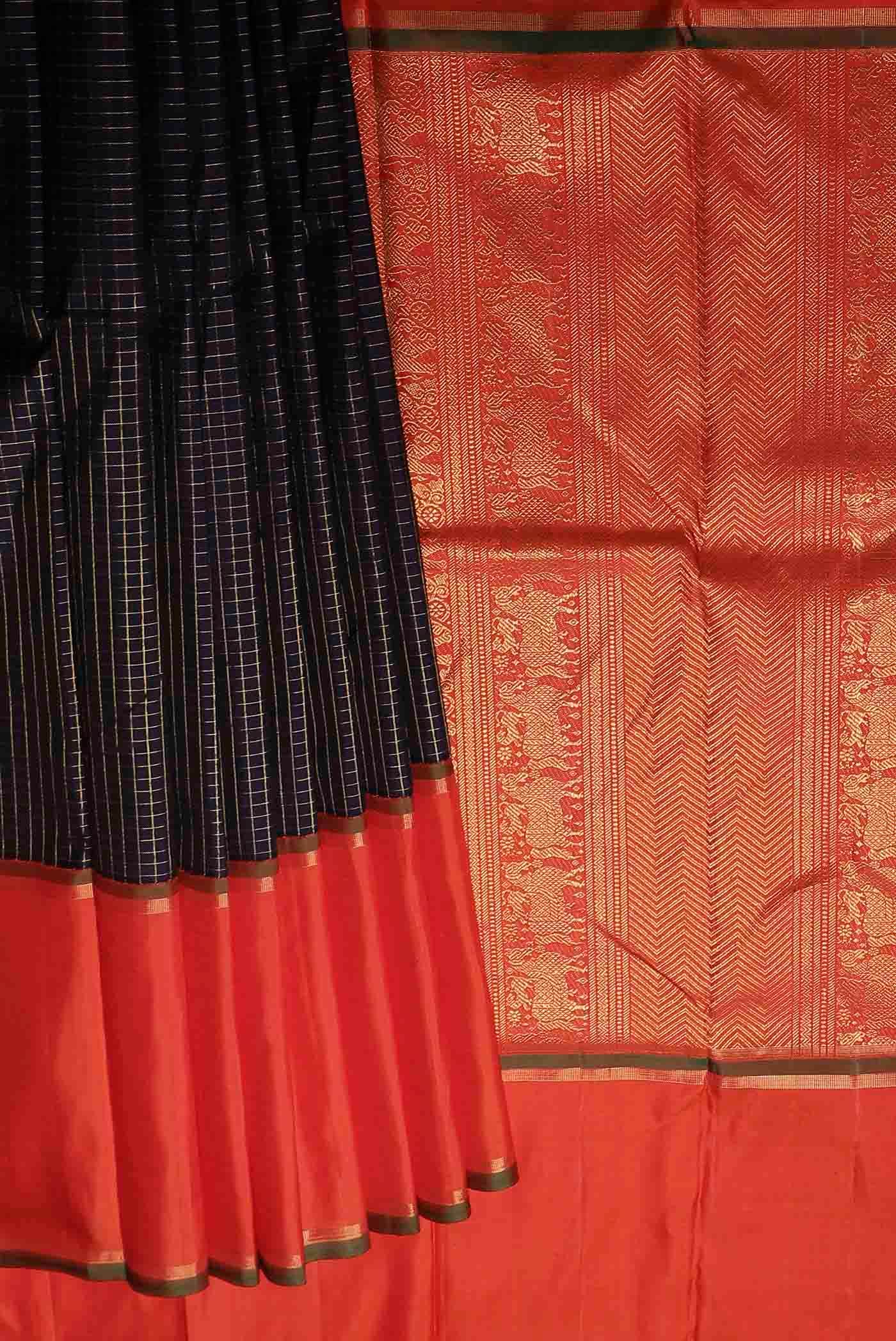 Blue Kanchipuram Silk Saree