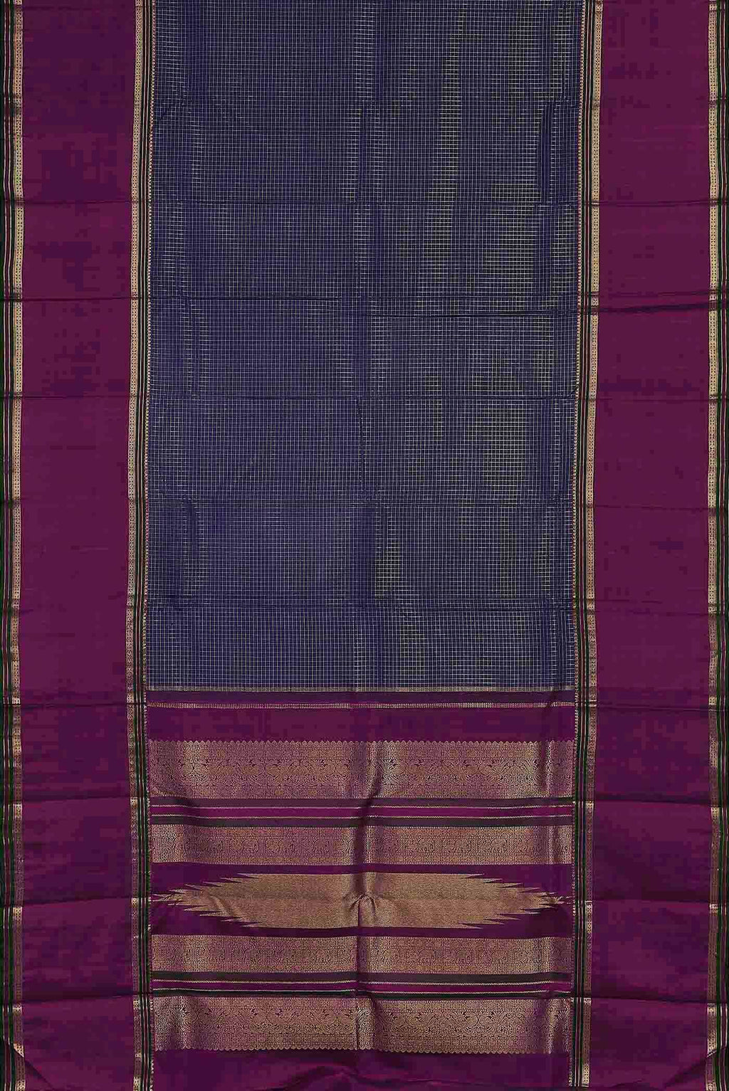 Blue Kanchipuram Silk Saree