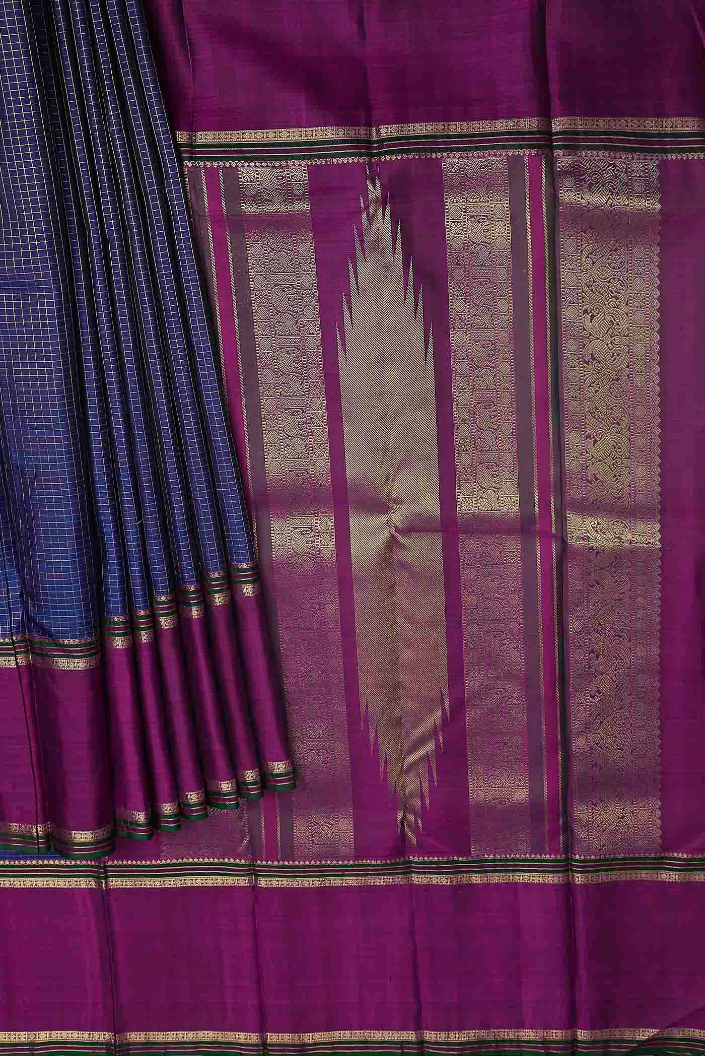 Blue Kanchipuram Silk Saree