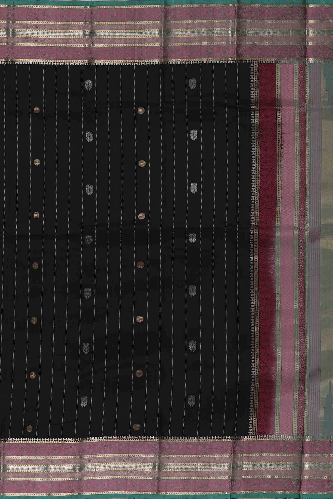 Black Kanchipuram Silk Saree