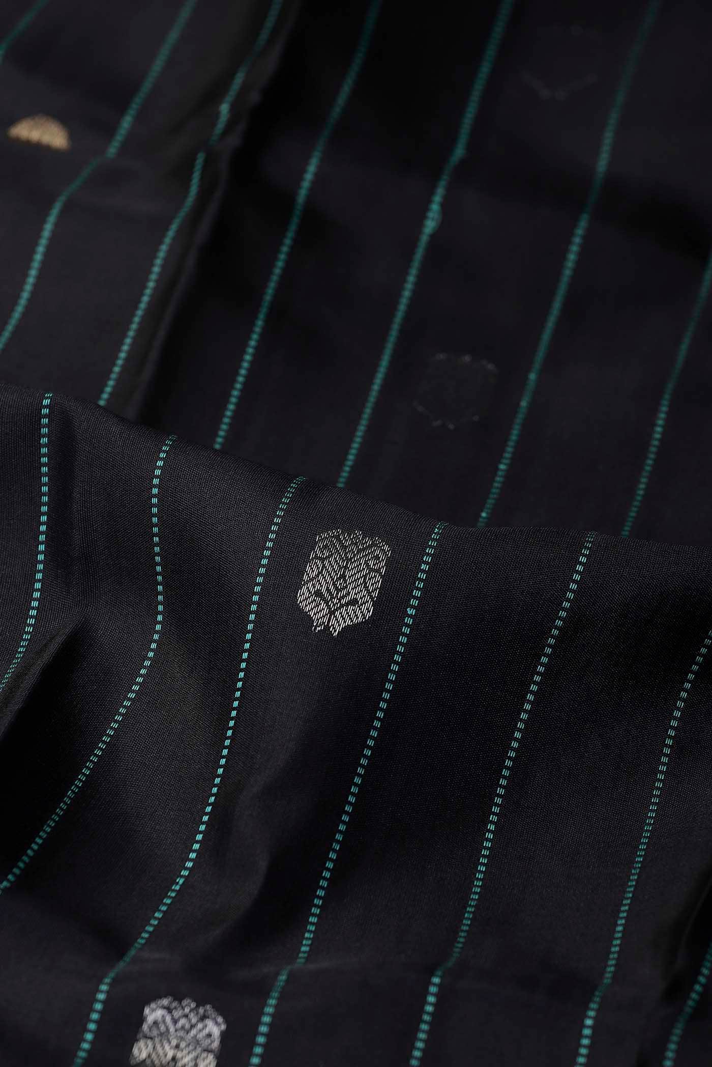 Black Kanchipuram Silk Saree