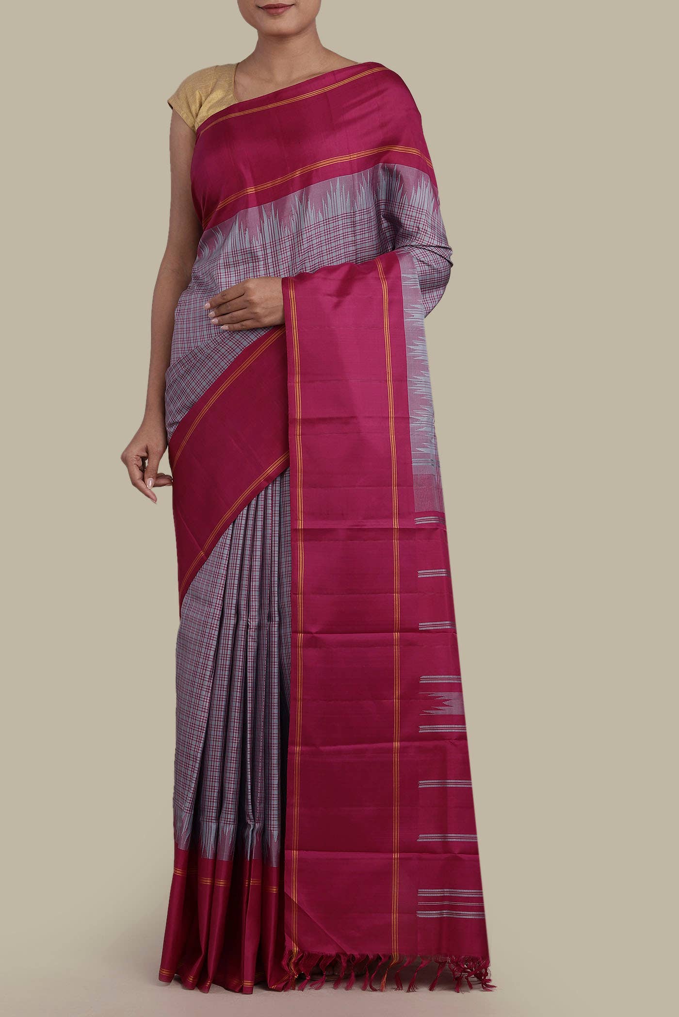 Lavender Kanchipuram Silk Saree