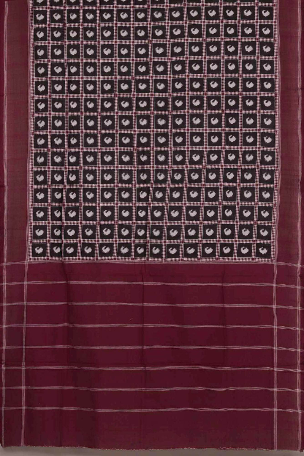 Black Pochampally Cotton Saree