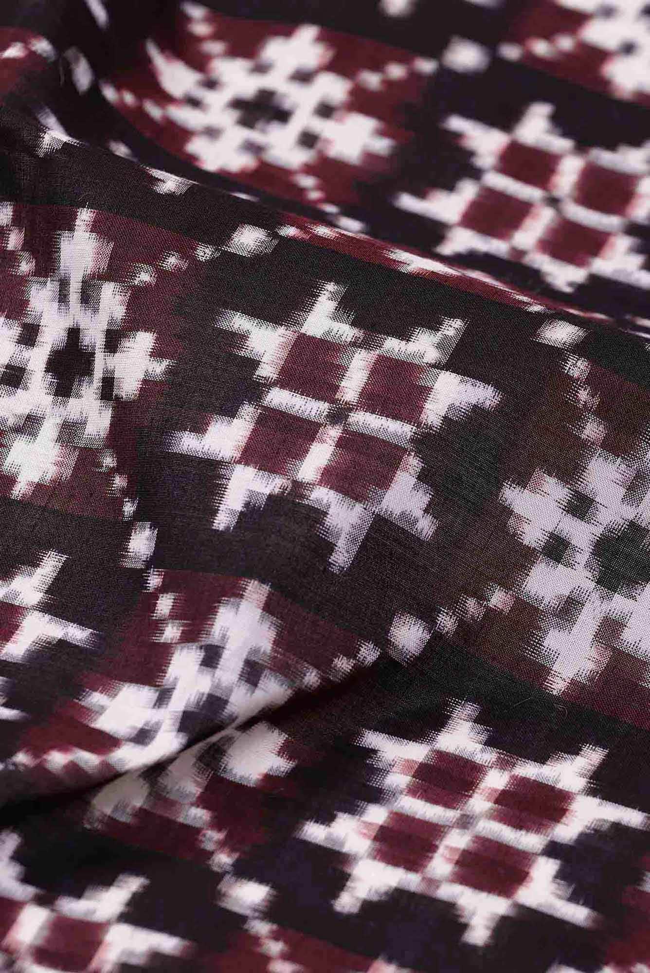Black Pochampally Cotton Saree