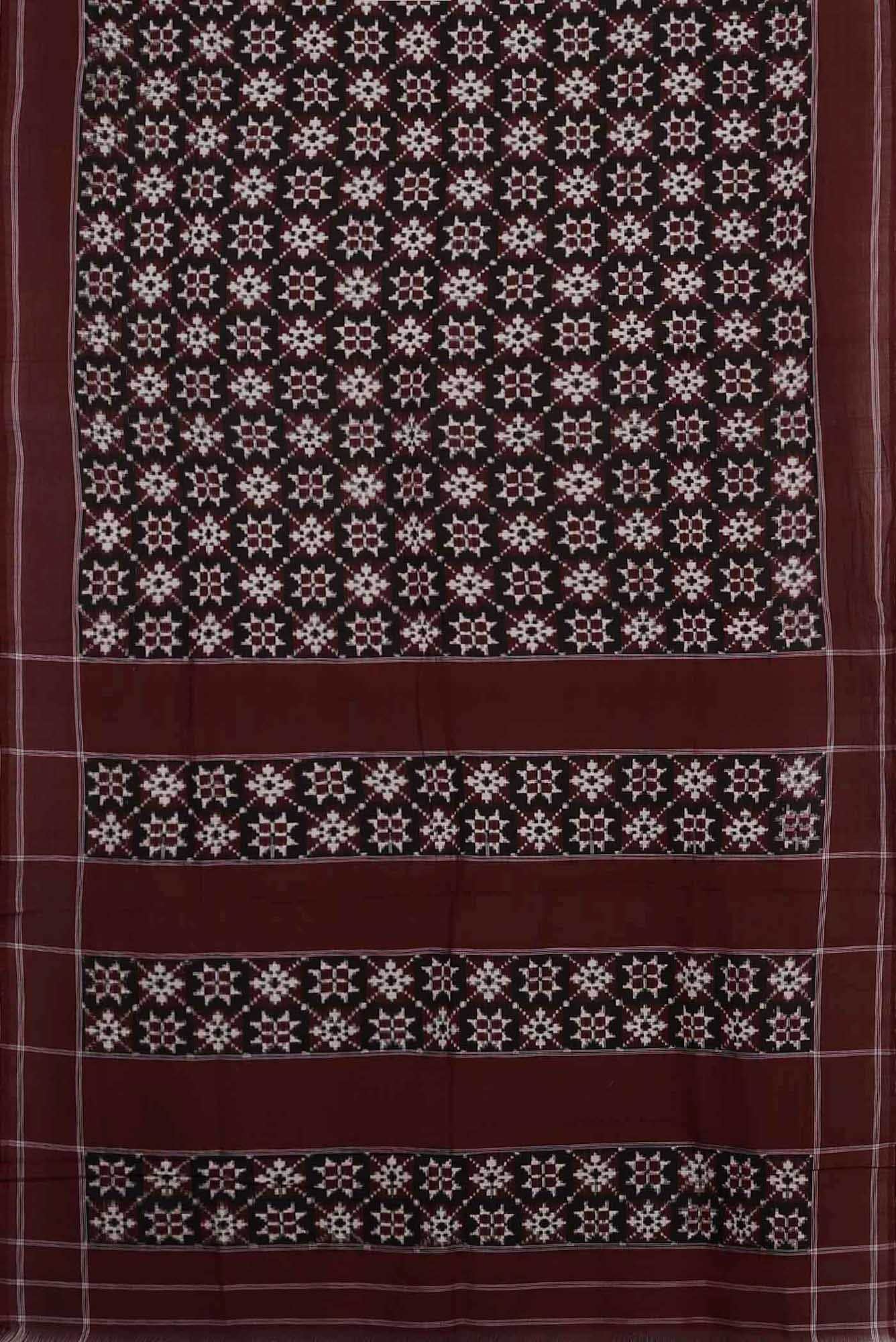 Black Pochampally Cotton Saree