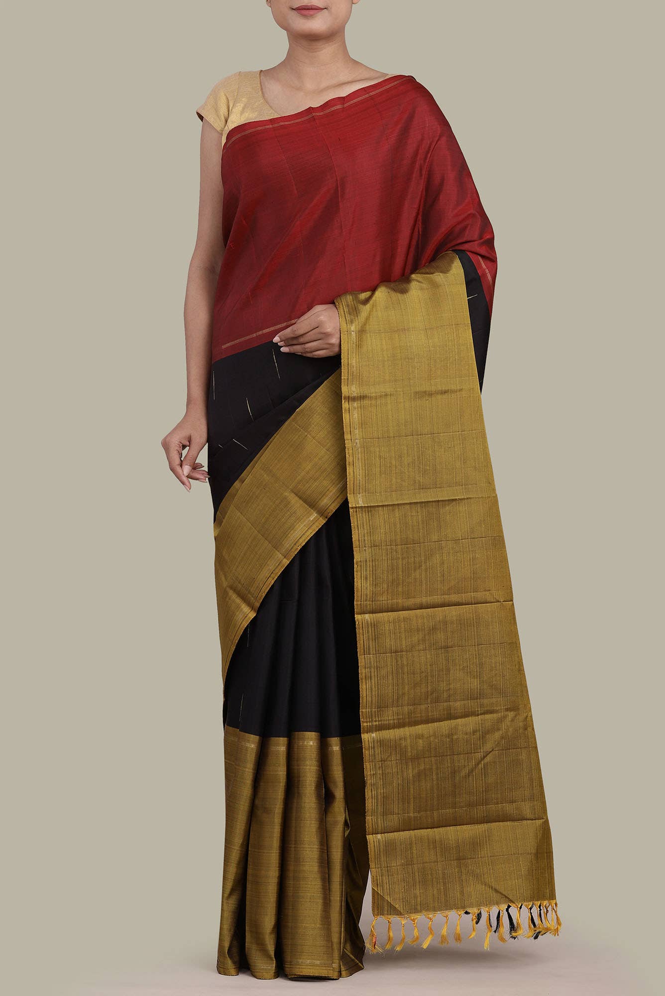 Black Kanchipuram Silk Saree