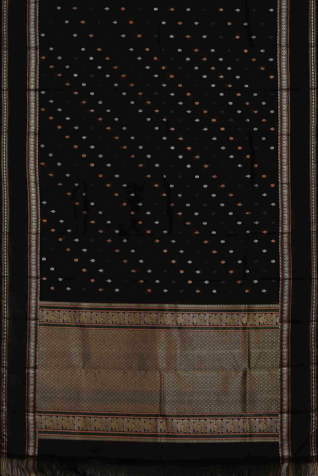 Black Kanchipuram Silk Saree