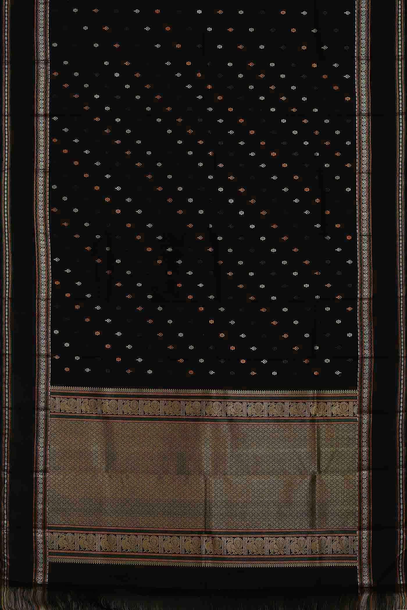 Black Kanchipuram Silk Saree