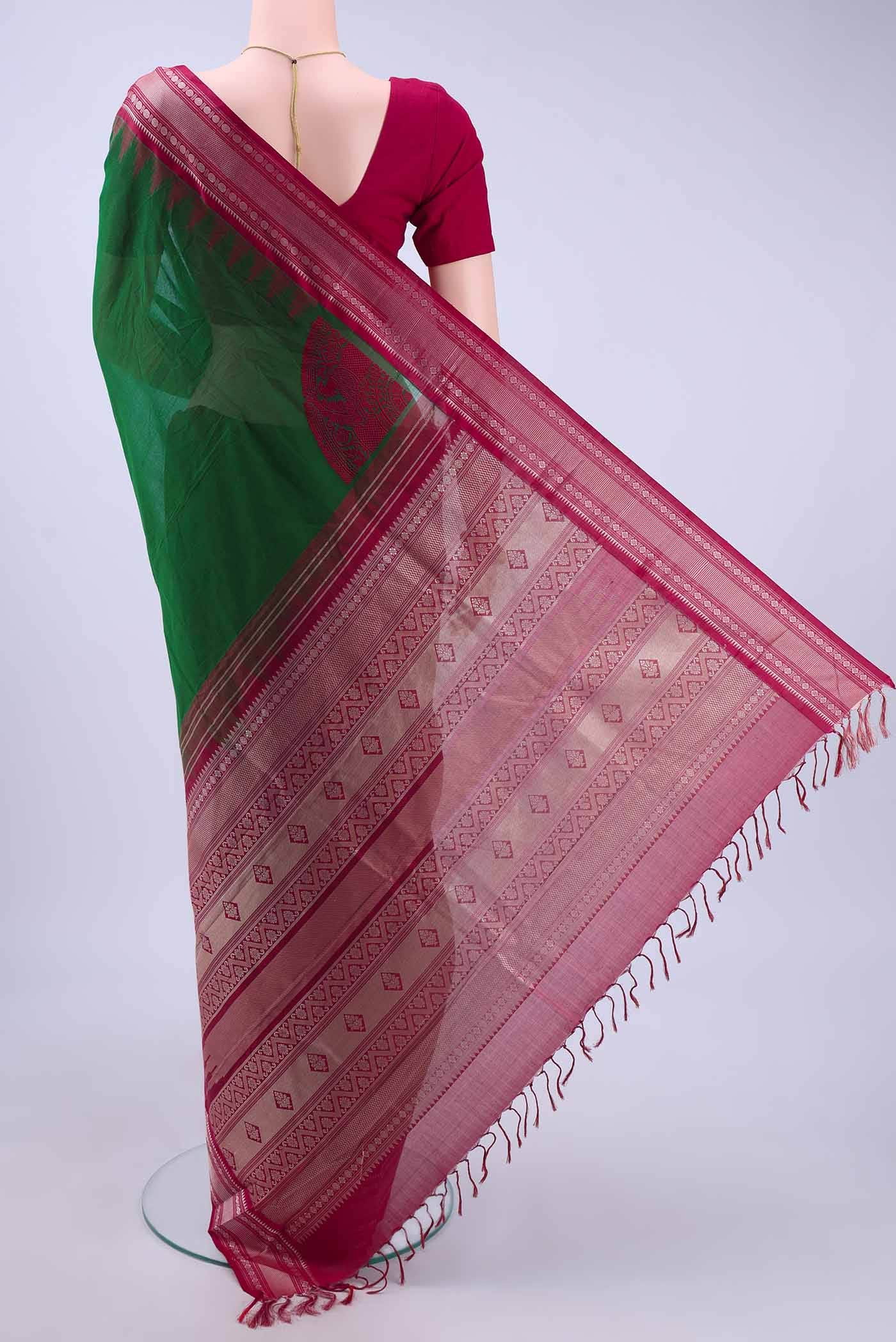 Green Kanchi Cotton Saree