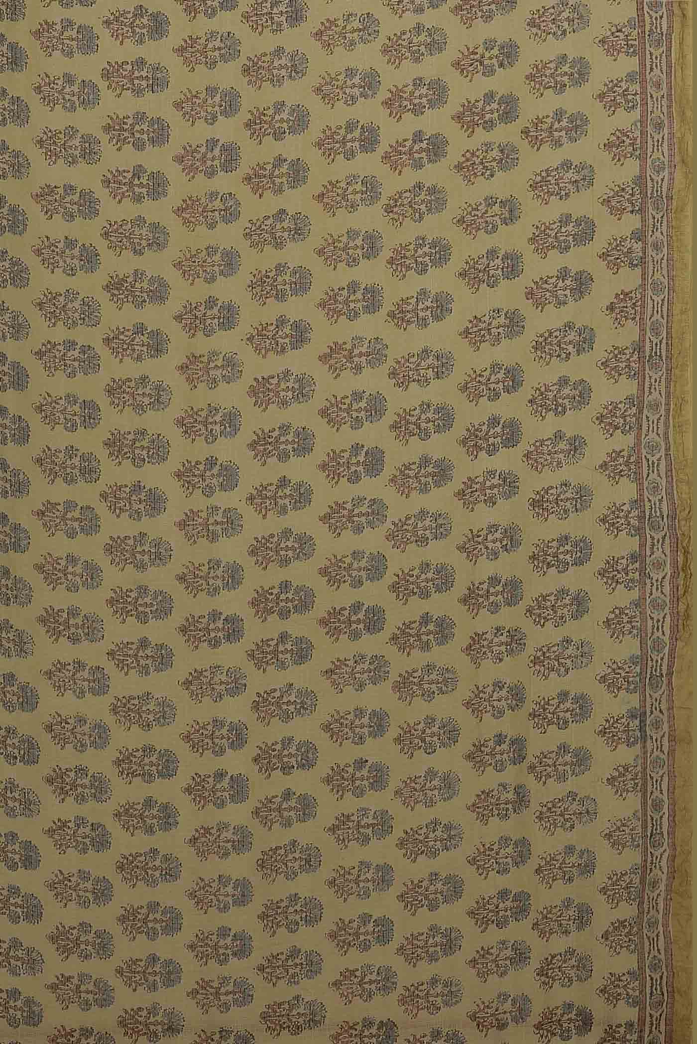 Beige Kota Cotton Saree