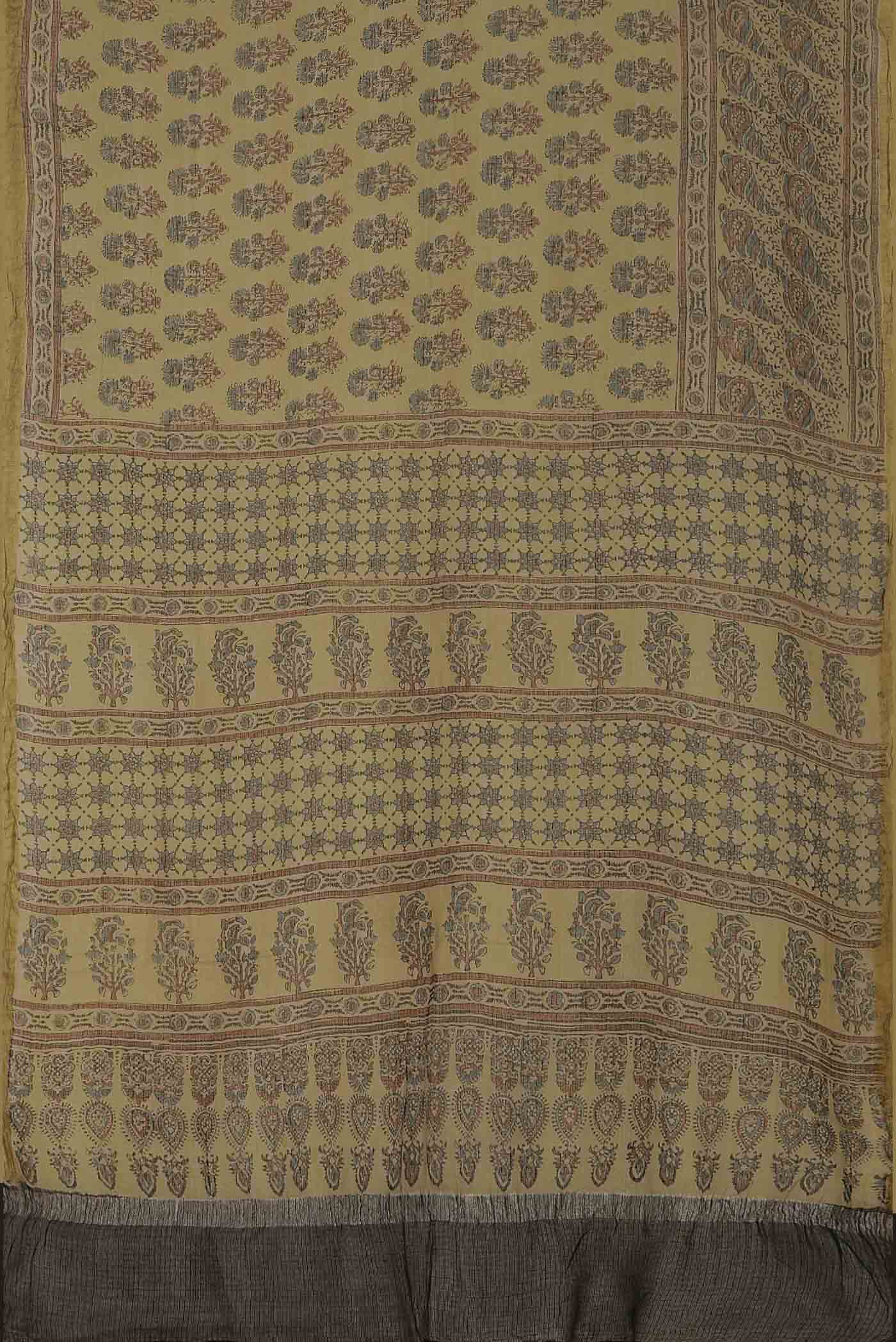 Beige Kota Cotton Saree
