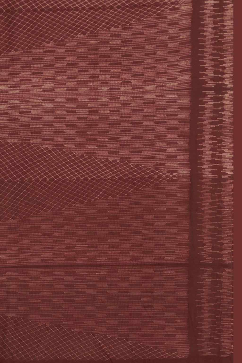 Brown Chanderi Silk Cotton Saree
