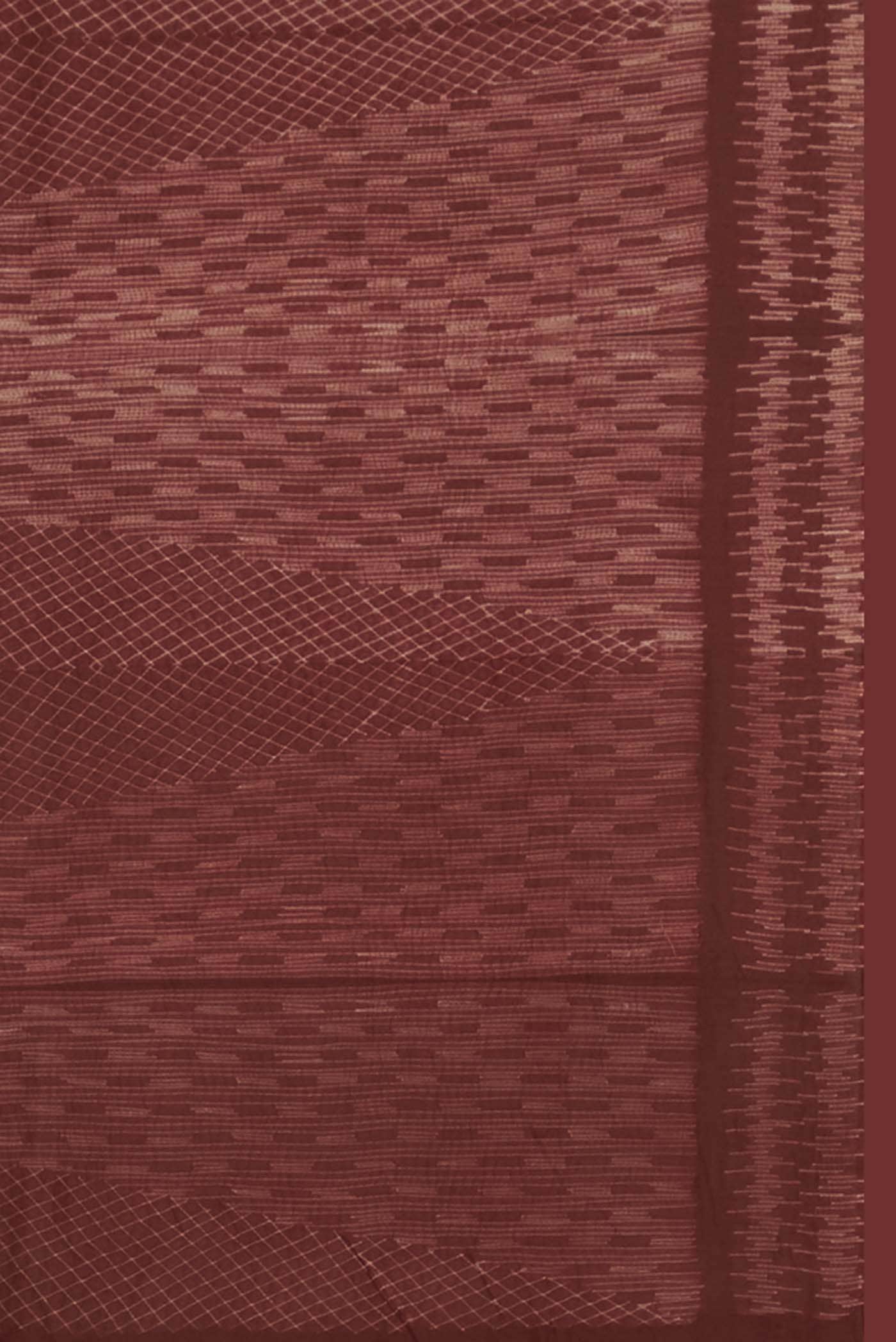 Brown Chanderi Silk Cotton Saree