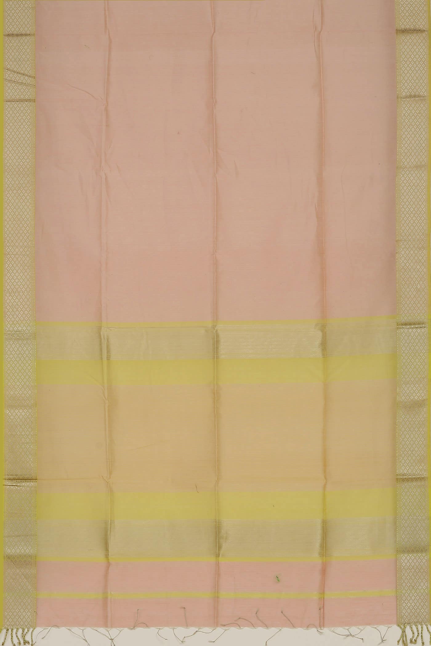 Peach Maheshwari Silk Saree