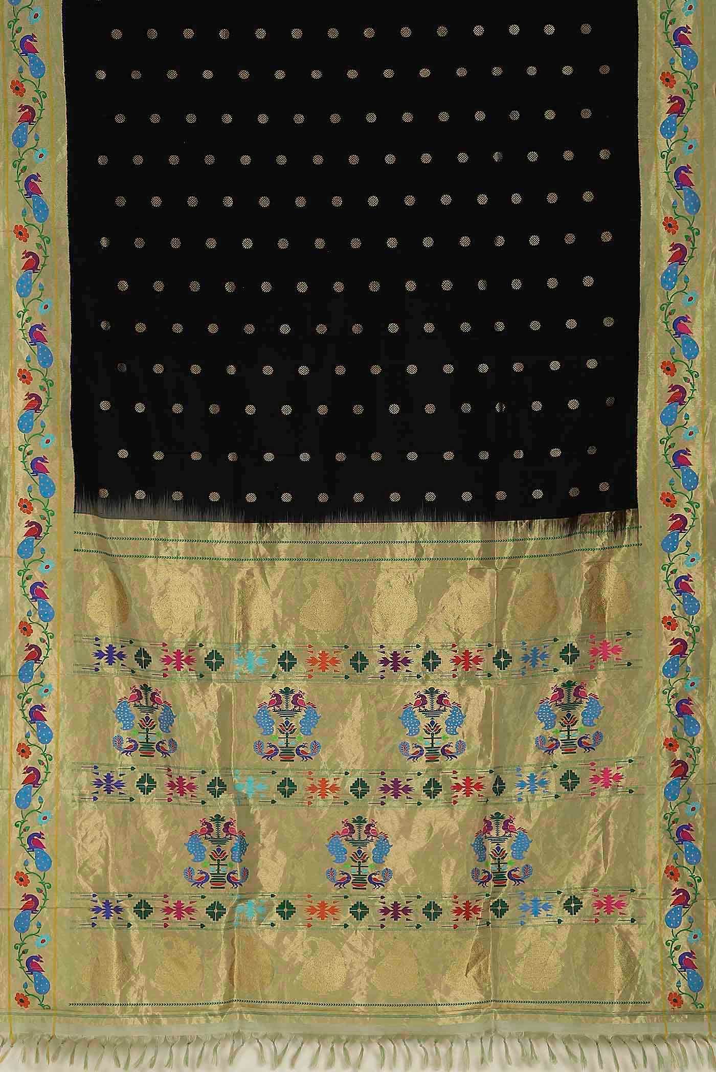 Black Paithani Silk Saree