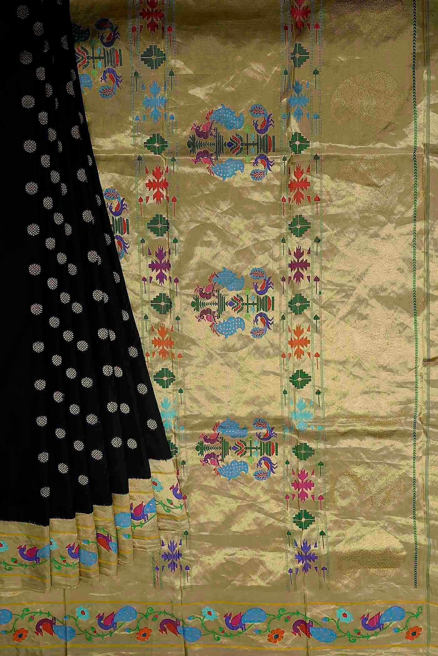 Black Paithani Silk Saree
