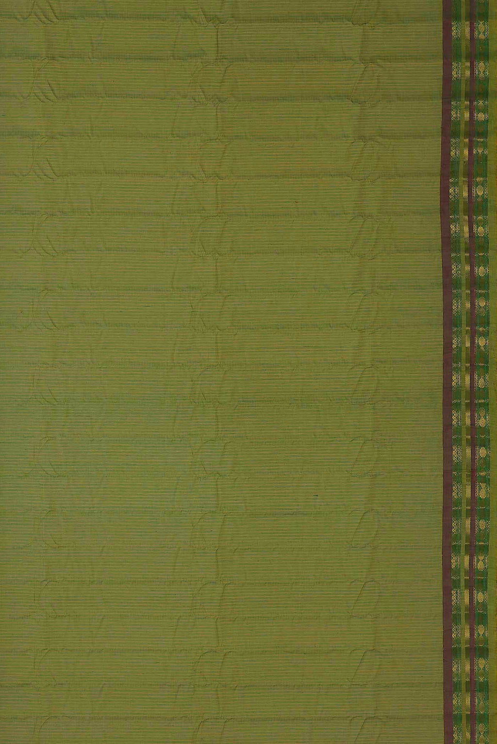 Green Gadwal cotton Saree