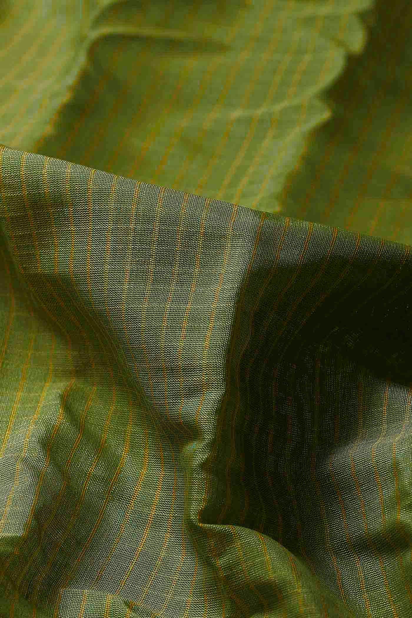 Green Gadwal cotton Saree