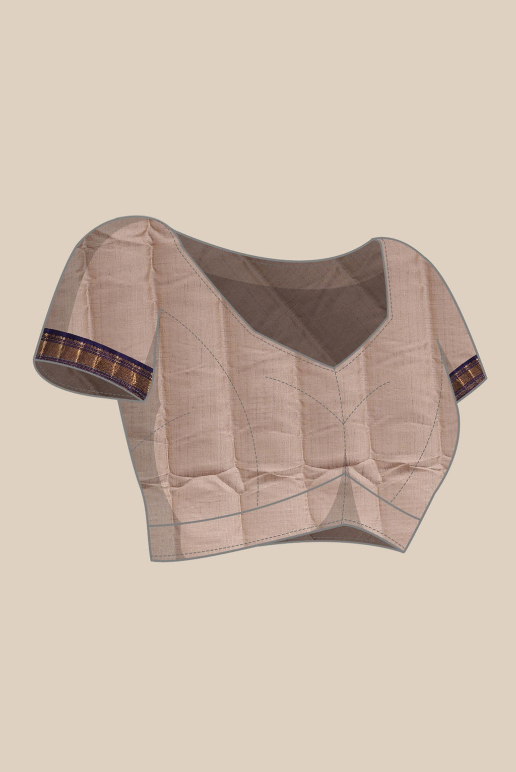 Beige Gadwal Silk Cotton Saree